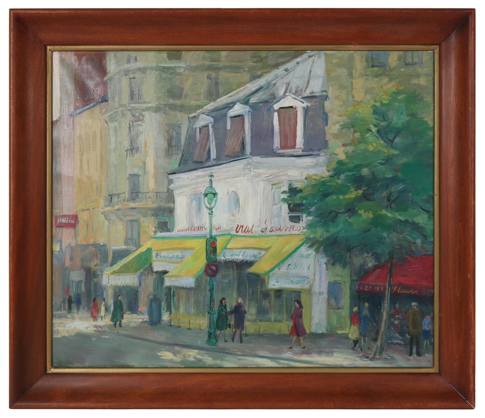 <i>Au Vrai Saumor</i> <br>1960s Oil <br><br>#B3517