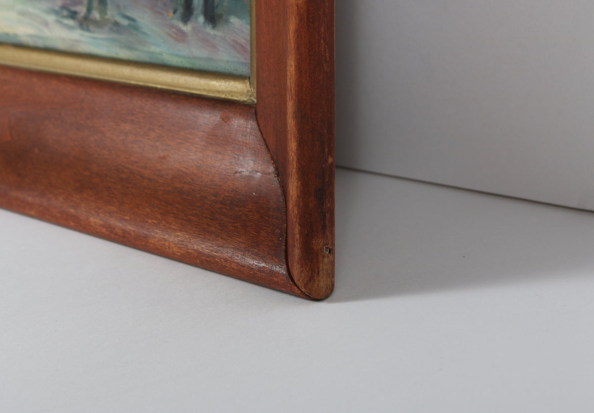 <i>Au Vrai Saumor</i> <br>1960s Oil <br><br>#B3517