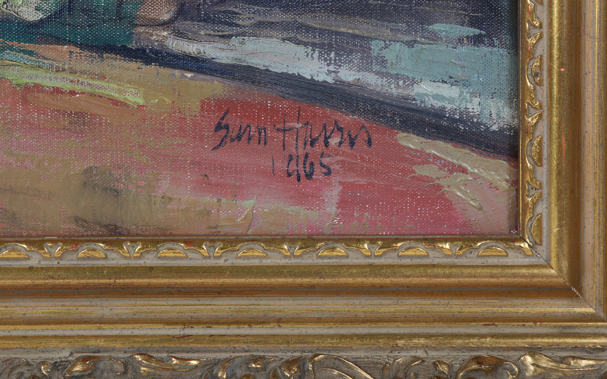 <i>Square St. Medard</i> <br>1965 Oil <br><br>#B3521