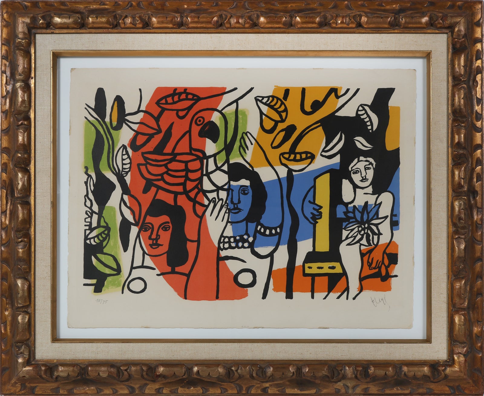 <i>Les Femmes au Perroquet</i> <br>1952 Signed Lithograph <br><br>#B3530