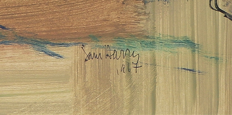 <i>Chinese Woman with Yellow Butterfly</i> <br>1967 Gouache <br><br>#B3553