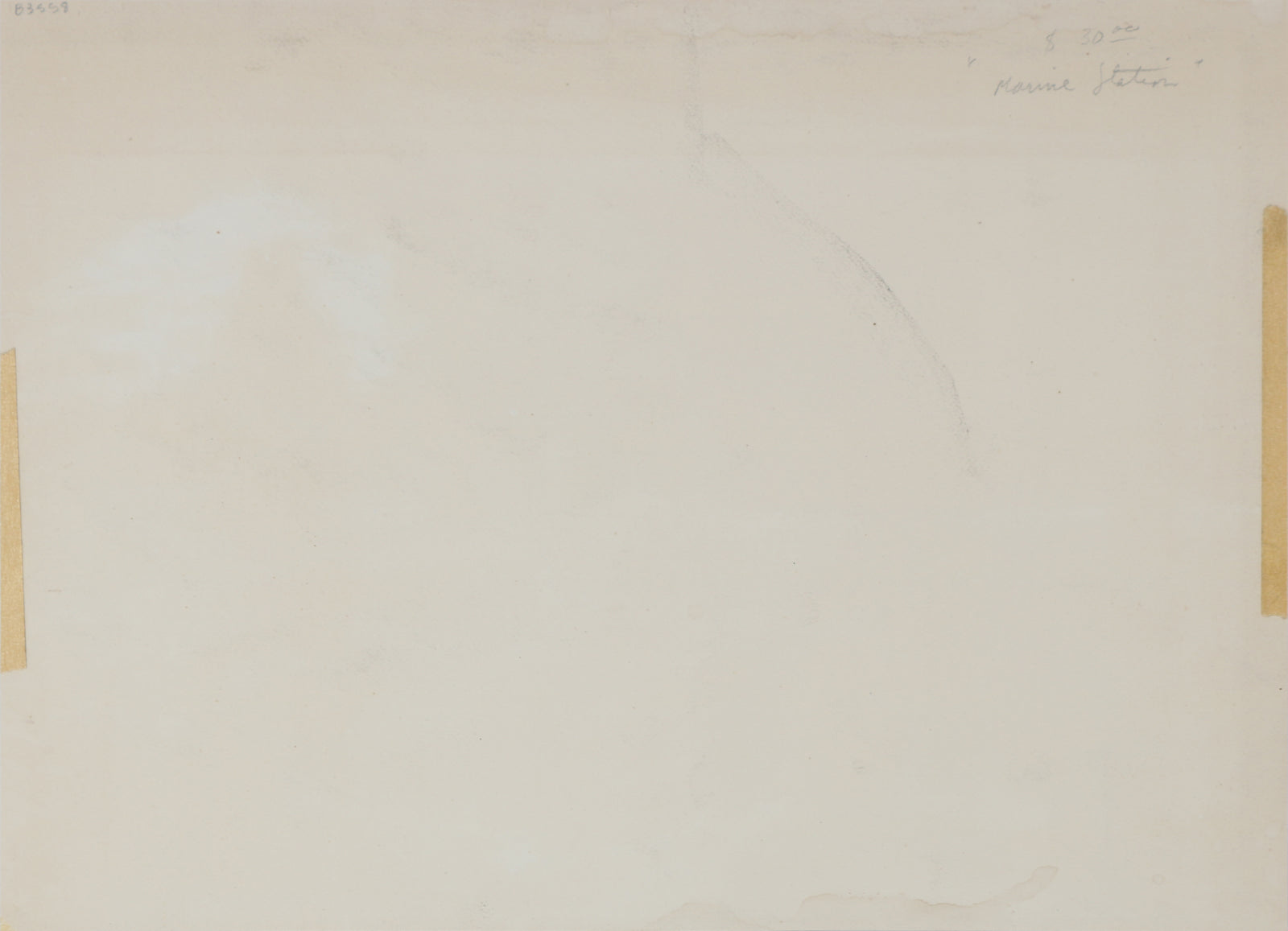 <i>Marine Station</i> <br>Mid Century Watercolor <br><br>#B3558