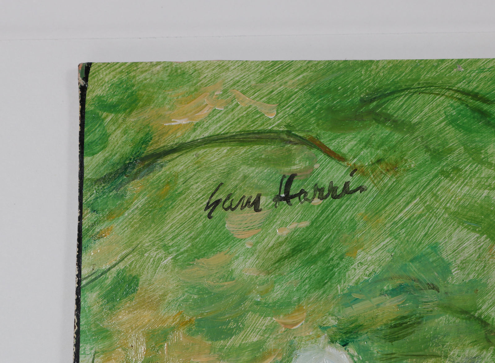 Bustling European City Scene <br>Mid Century Oil <br><br>#B3561