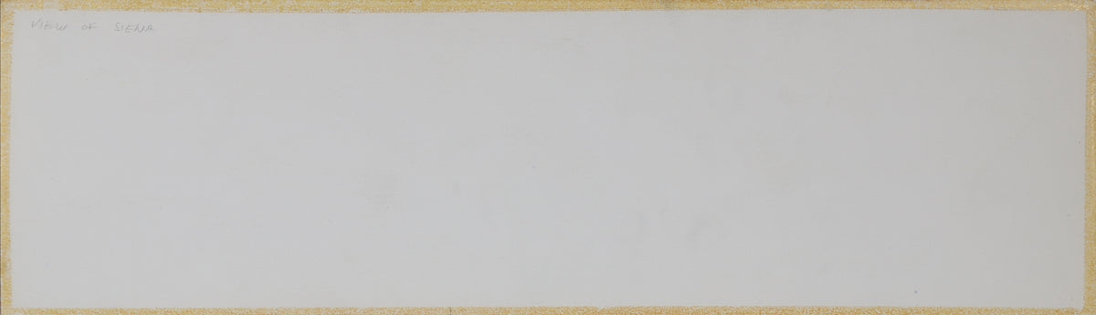 <i>Distant View of Sienna</i> <br>20th Century Watercolor <br><br>#B3571