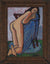 Leaning Nude with Fabric <br>20th Century Oil <br><br>#B3721