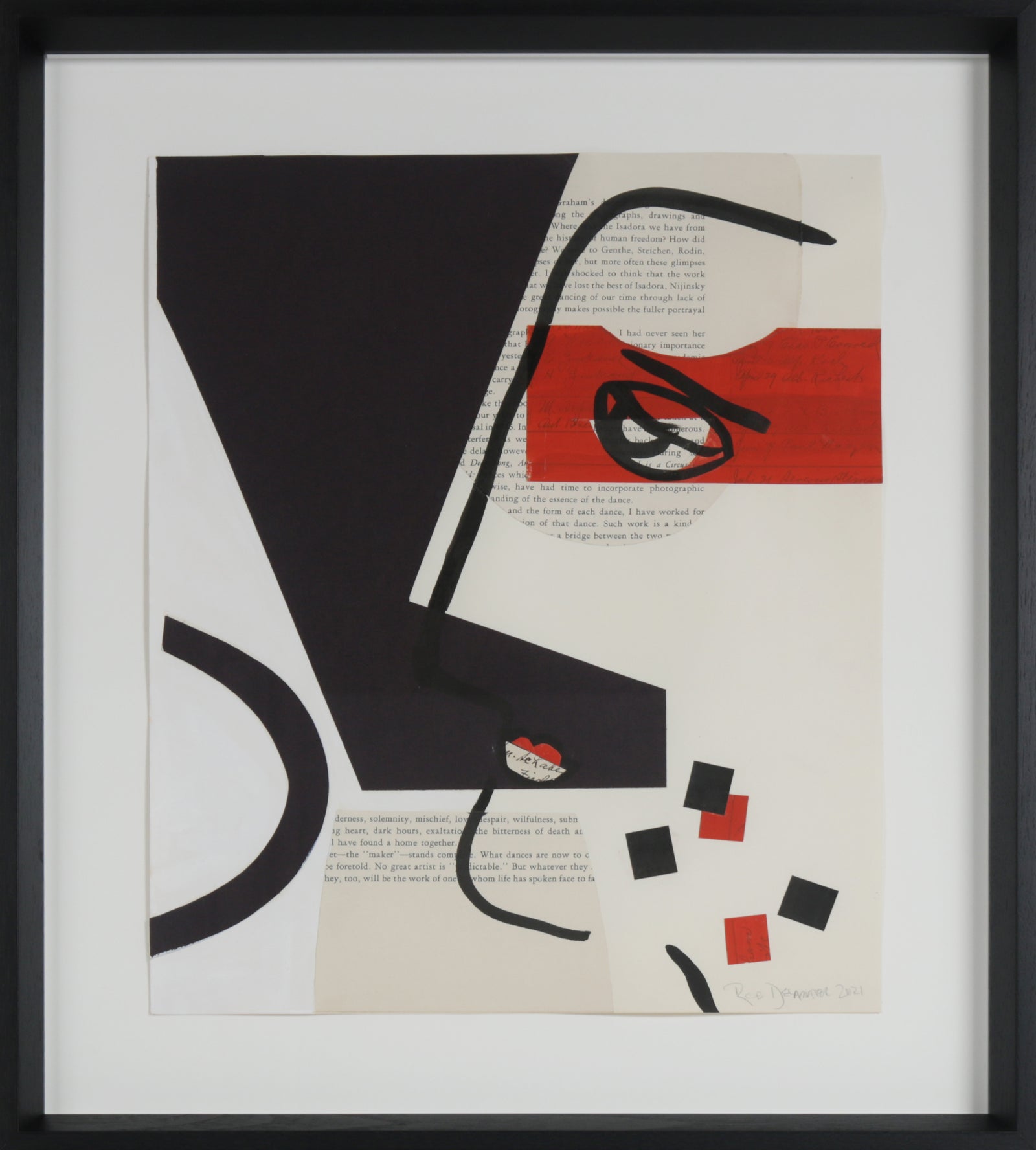 <i>Faces of a Century V</i> <br>2021 Mixed Media Collage <br><br>#B3765