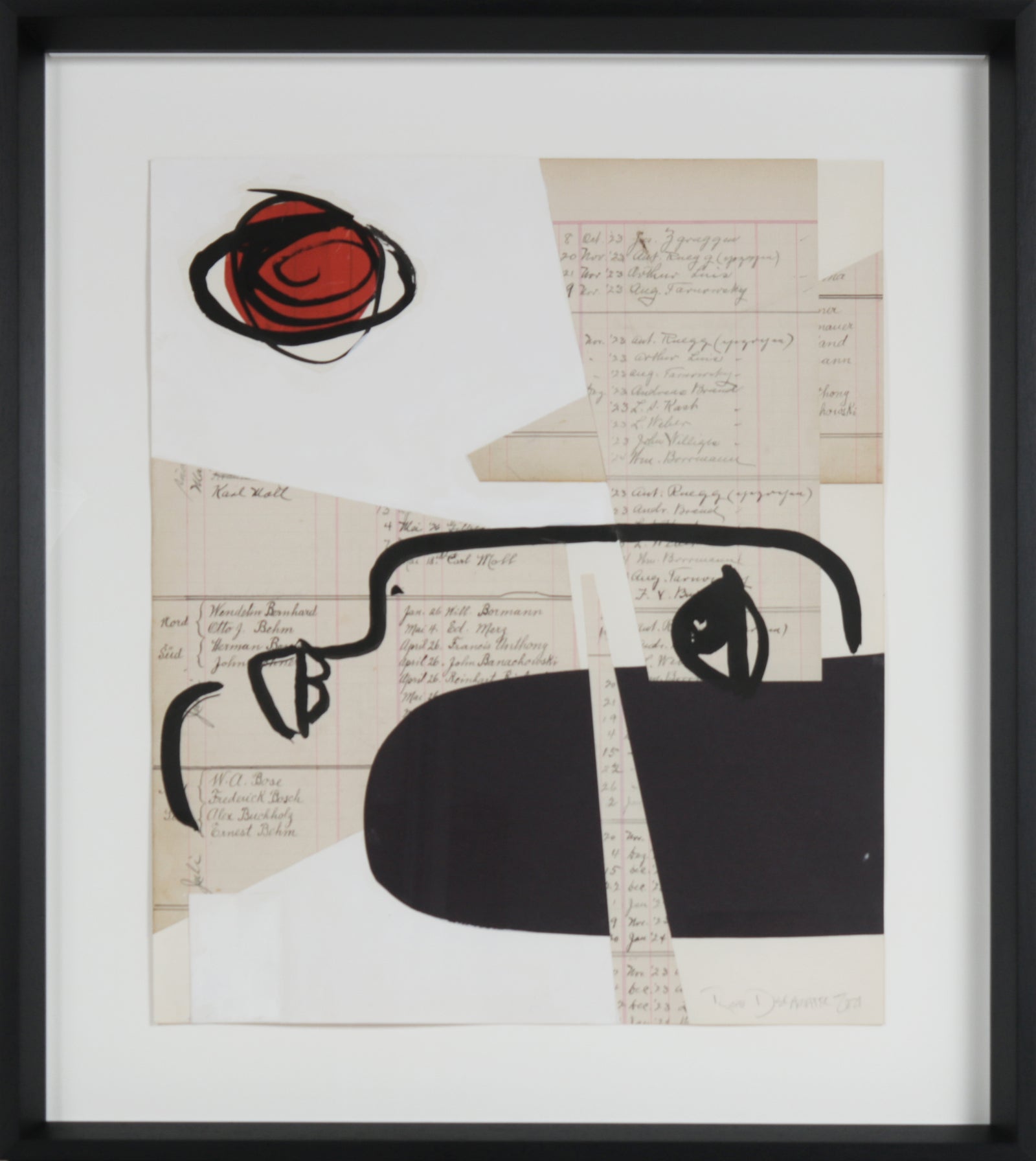 <i>Faces of a Century II</i> <br>2021 Mixed Media Collage <br><br>#B3769