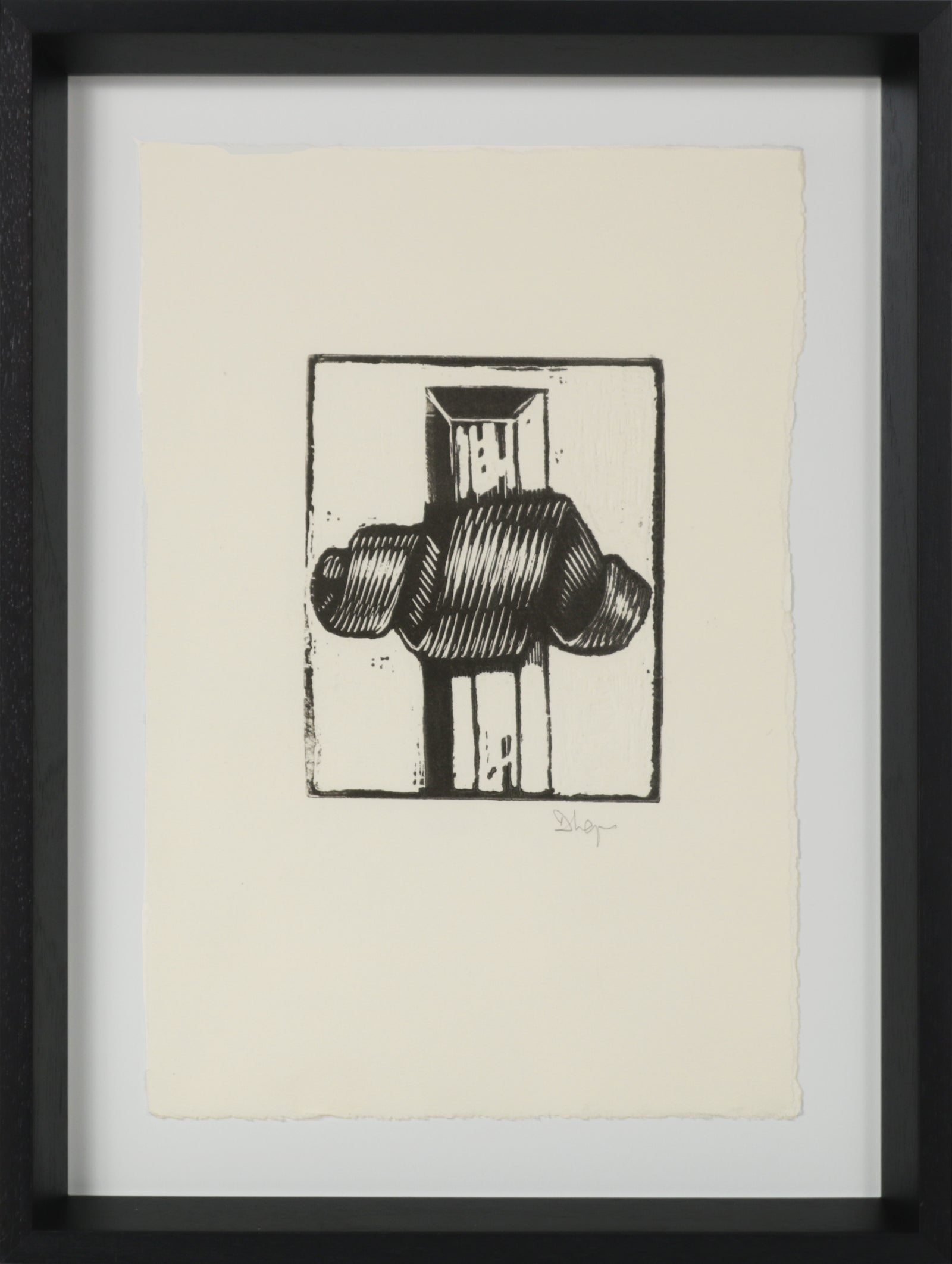 Chisel and Wood Curl <br>20th Century Woodcut <br><br>#B4054