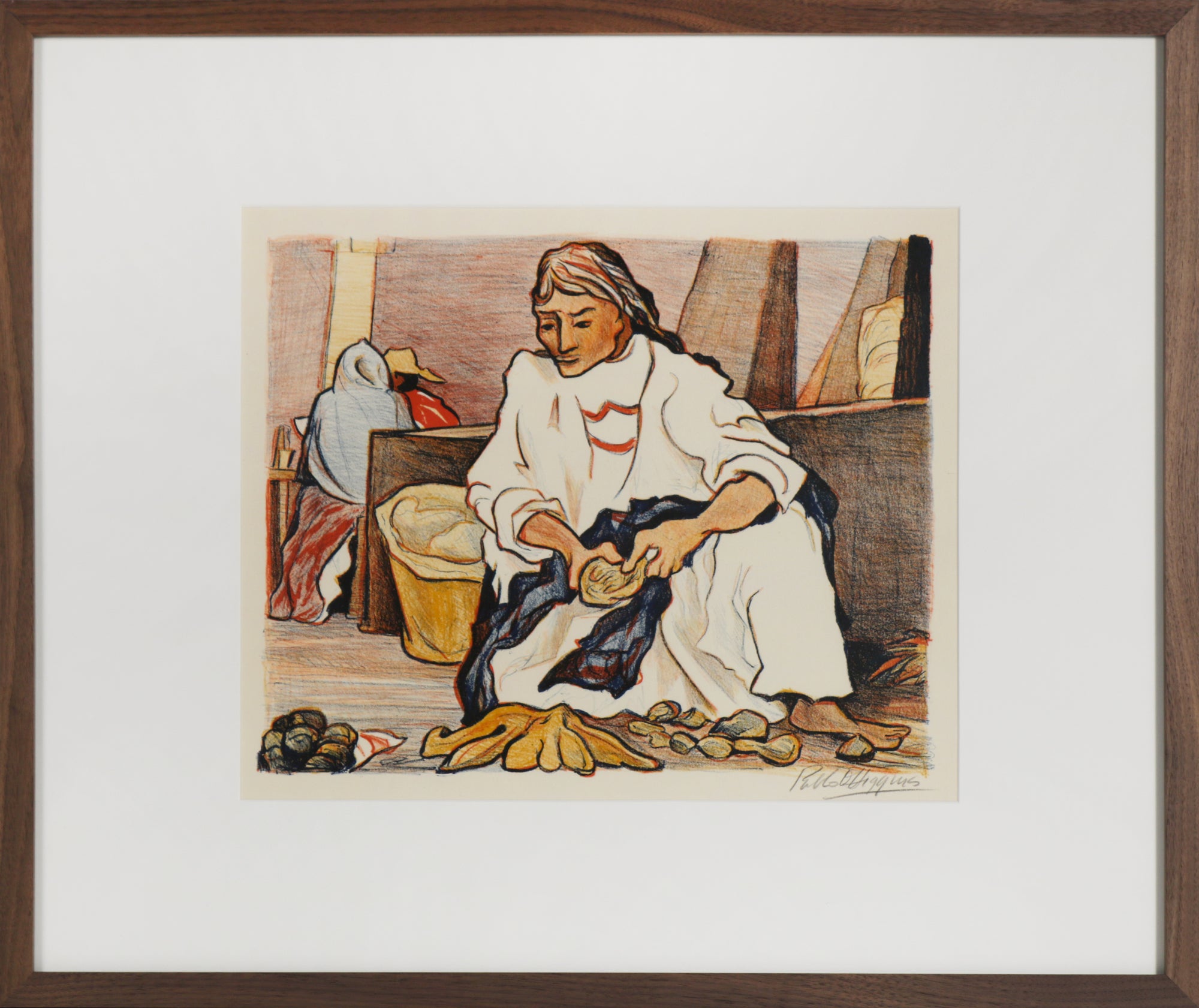 <i>Mother en el Mercado de Cuautla</i> <br>1945-46 Lithograph <br><br>#B4084