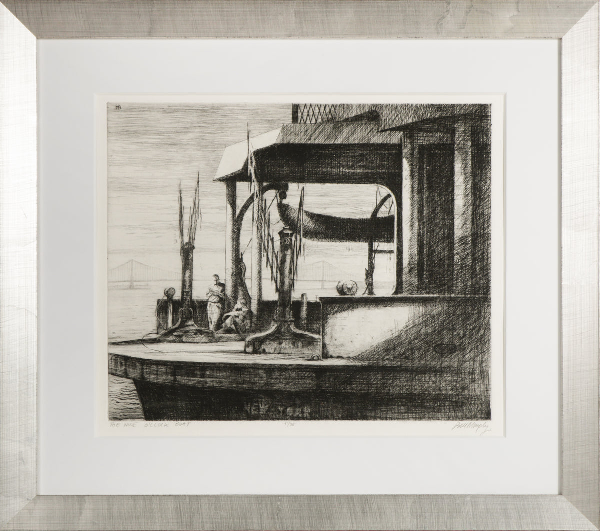 &lt;i&gt;The Nine O&#39;Clock Boat&lt;/i&gt; &lt;br&gt;20th Century Etching with Drypoint &lt;br&gt;&lt;br&gt;#B4091