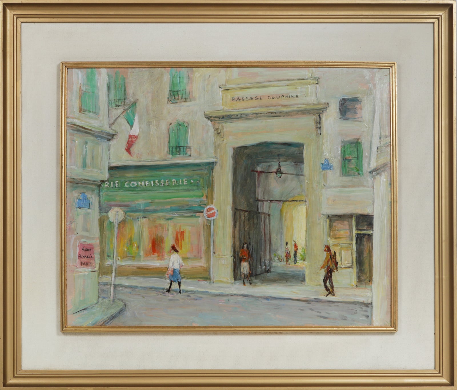 <i>Passage Dauphine, Paris</i> <br>1960s Oil <br><br>#B4121