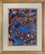 Blue Abstract Expressionist Painting <br>Early 2000s Oil <br><br>#B4170