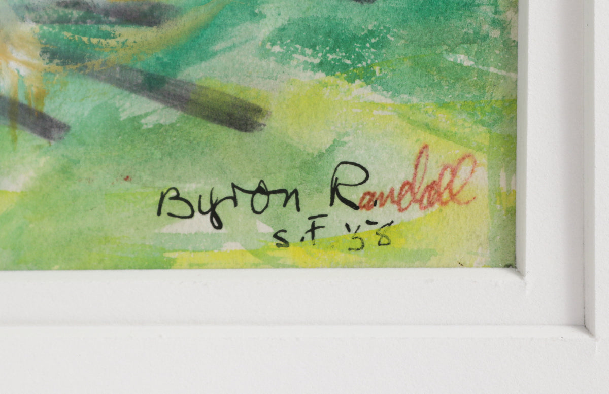 Emmy Lou Packard Sitting in the Garden <br>1958 Mixed Media <br><br>#B4222