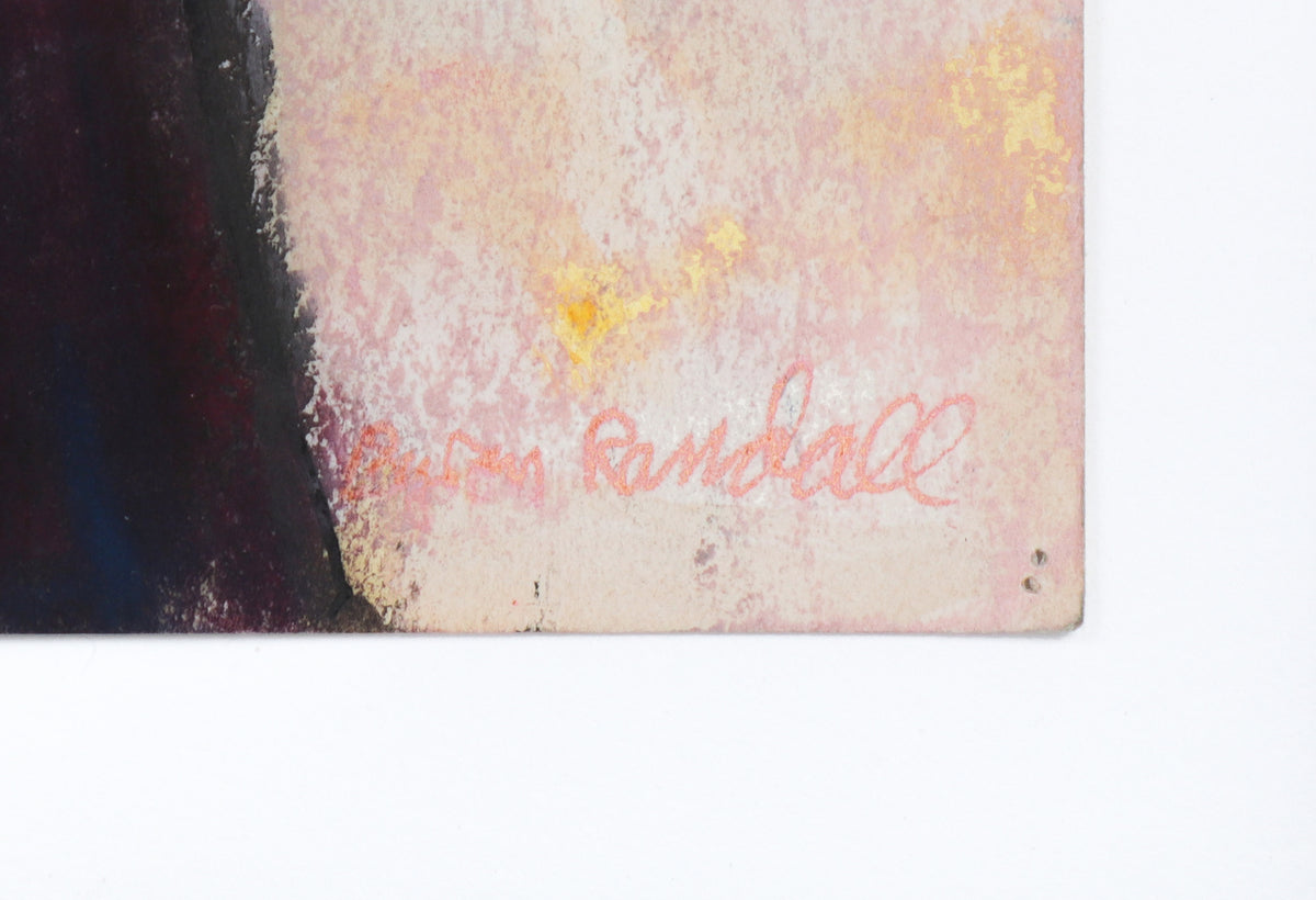 Cubist Still Life with Bottle <br>1950-70s Mixed Media <br><br>#B4225