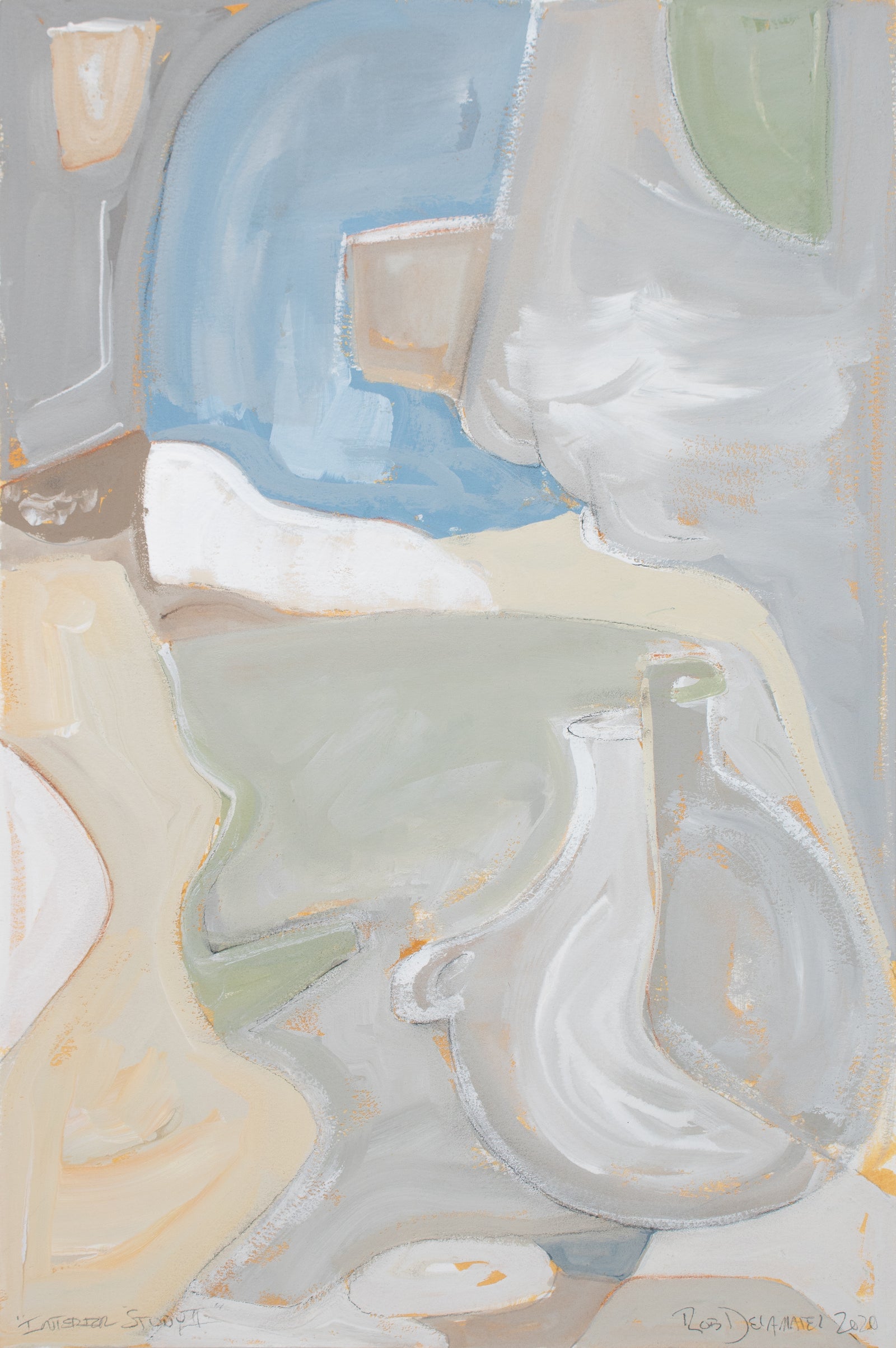 <i>Interior Study II</i> <br>2020 Gouache <br><br>#B4365