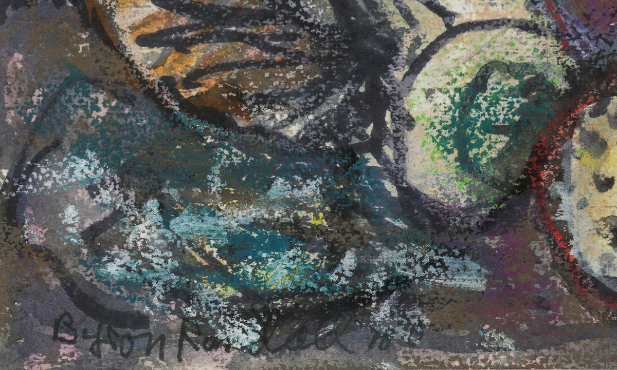 Still Life with Mushrooms <br>1978 Mixed Media <br><br>#B4373