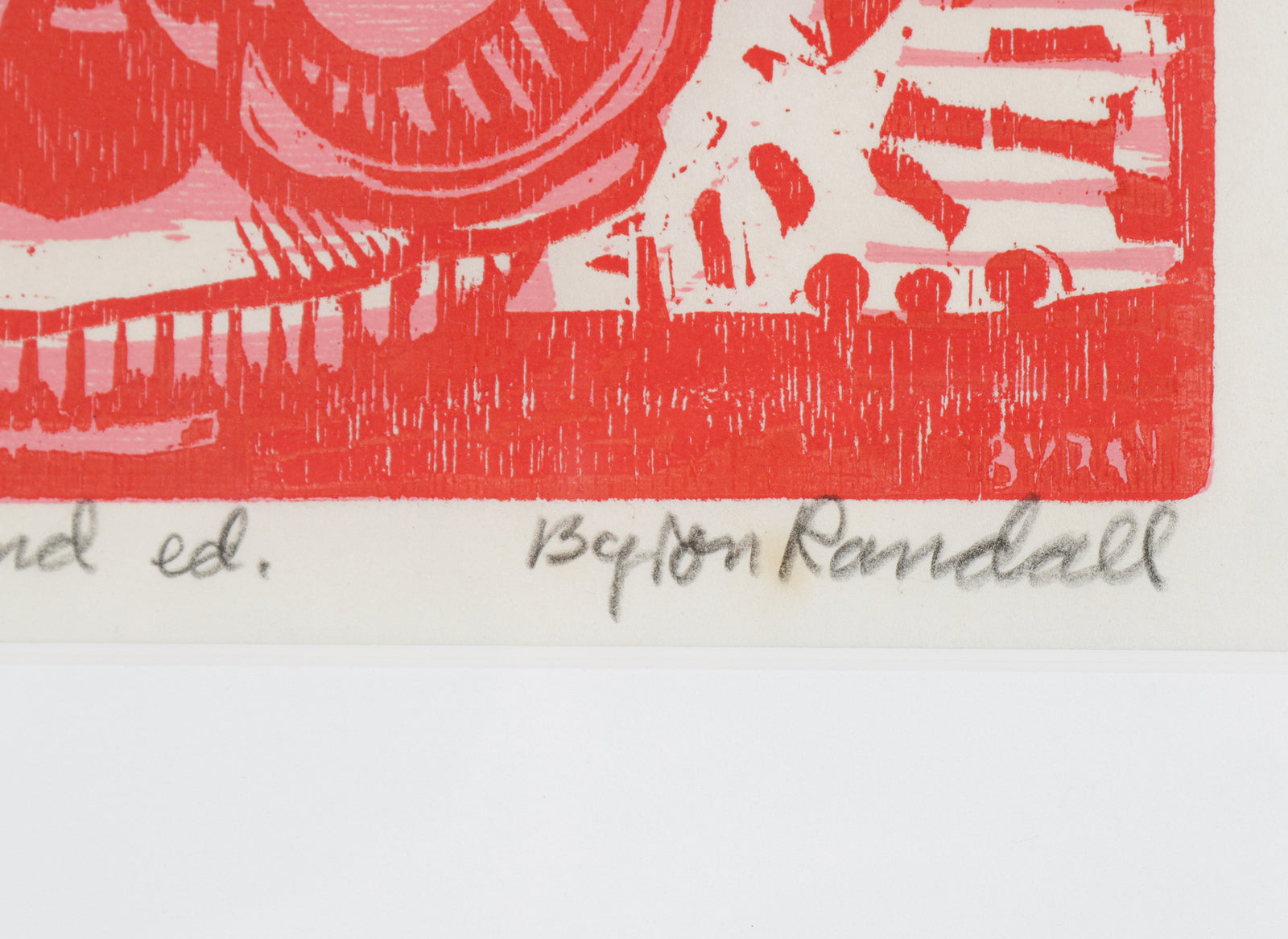 <i>Holly & Lamp</i> <br>1961 Woodcut <br><br>#B4407