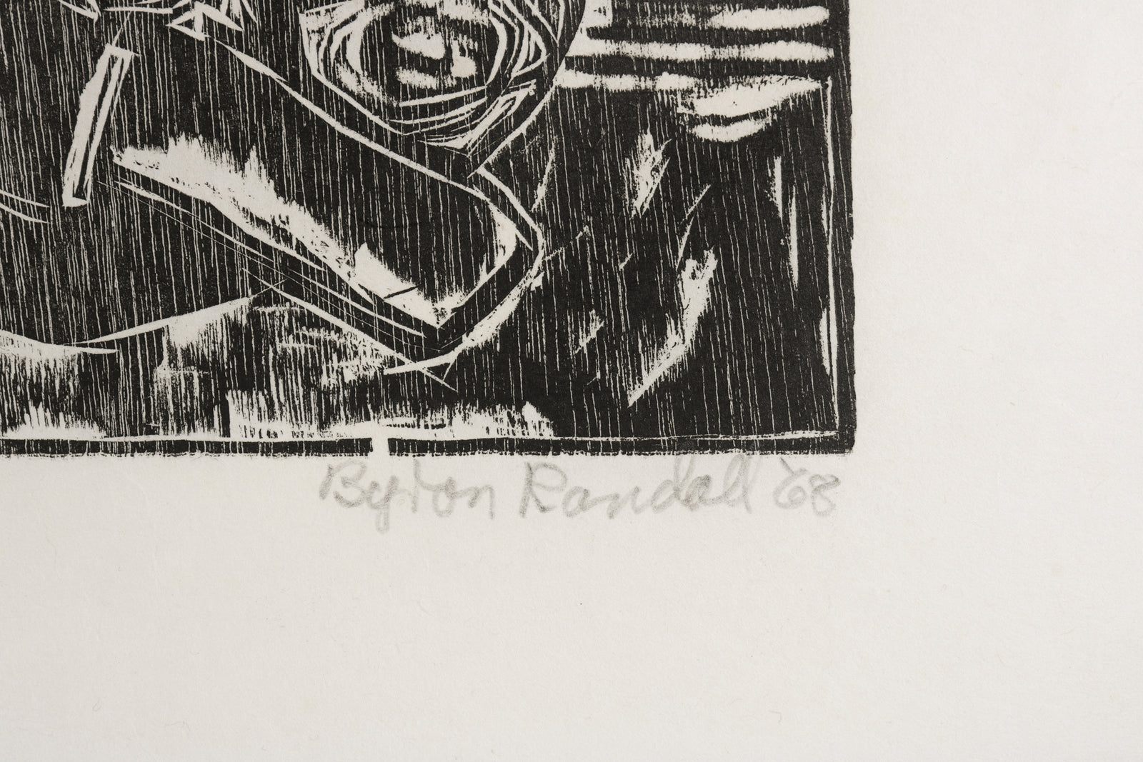 <i>Eating Melon</i> <br>1968 Woodcut <br><br>#B4413