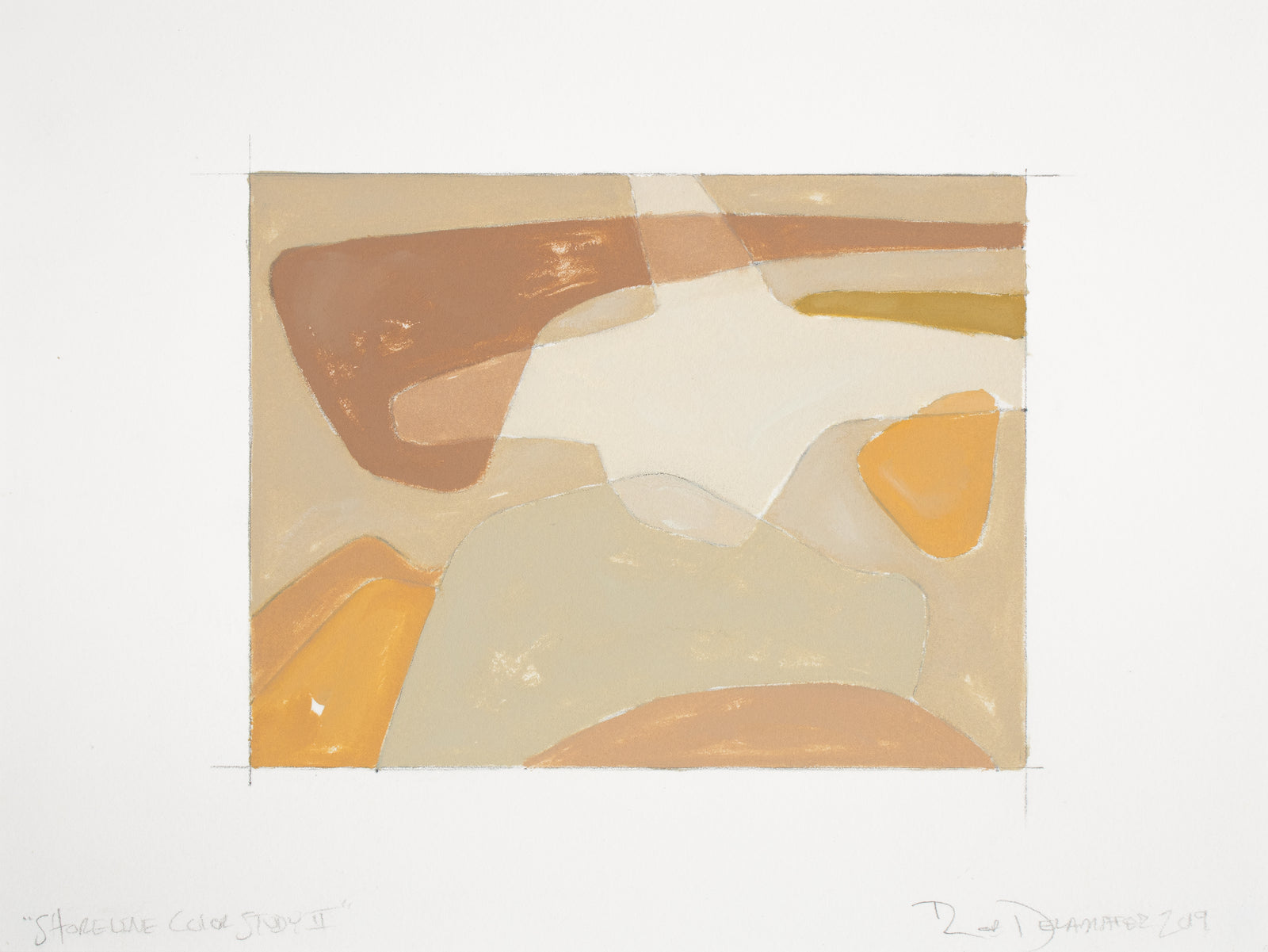 <i>Shoreline Color Study II</i> <br>2019 Oil on Paper <br><br>#B4472