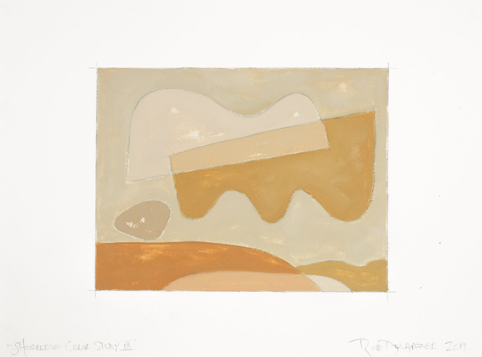 <i>Shoreline Color Study III</i> <br>2019 Oil on Paper <br><br>#B4474