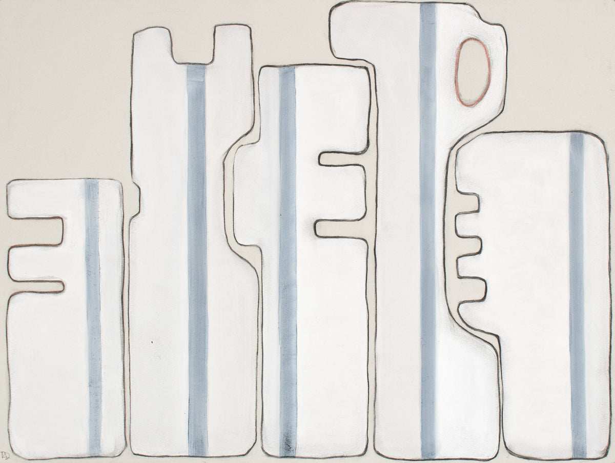 <i>Monochrome Pottery VI</i> <br>2018 Gouache & Mixed Media <br><br>#B4479