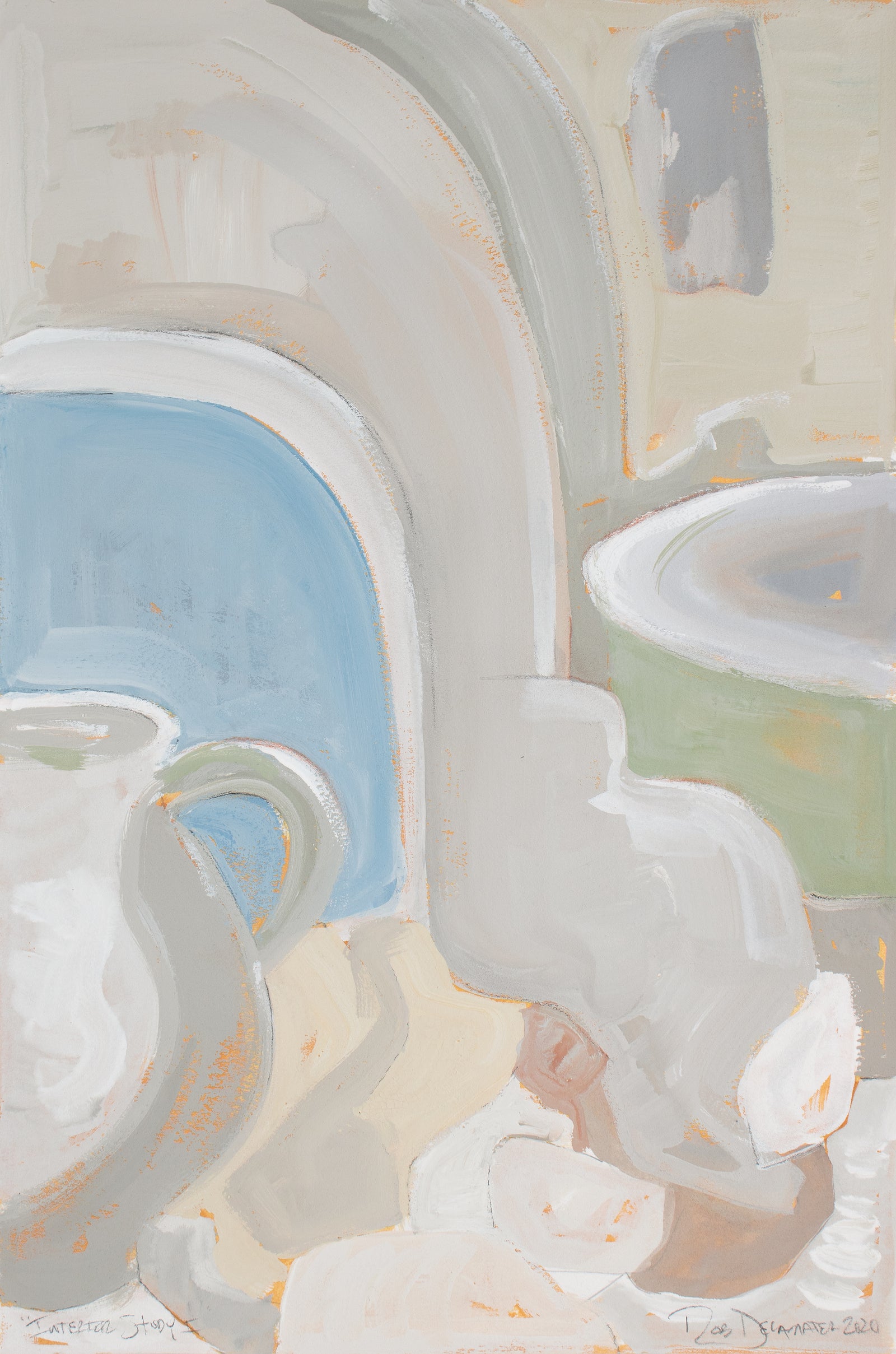 <i>Interior Study I</i> <br>2020 Gouache <br><br>#B4480