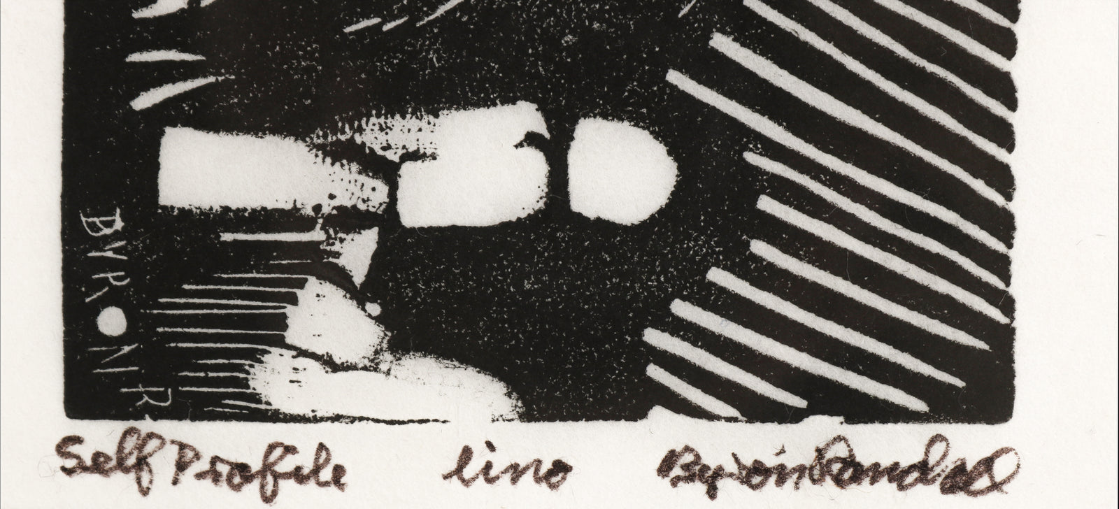 <i>Self Profile</i> <br>Mid Century Woodcut <br><br>#B4542