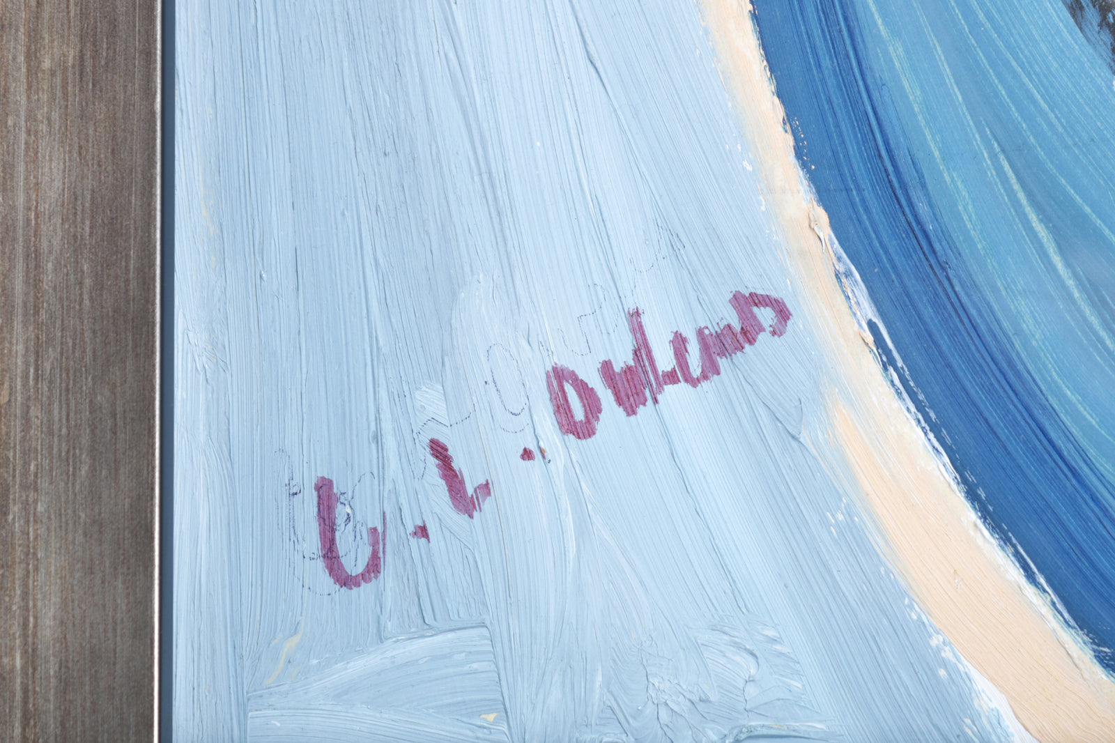 Circular Forms in Blue <br>20th Century Mixed Media & Collage <br><br>#B4613