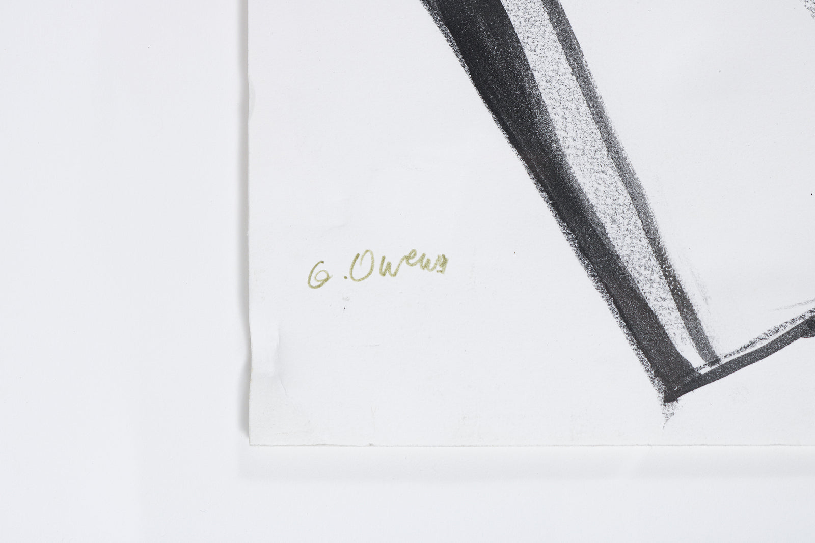 Angular Monochromatic Abstract <br>20th Century Ink & Charcoal <br><br>#B4644