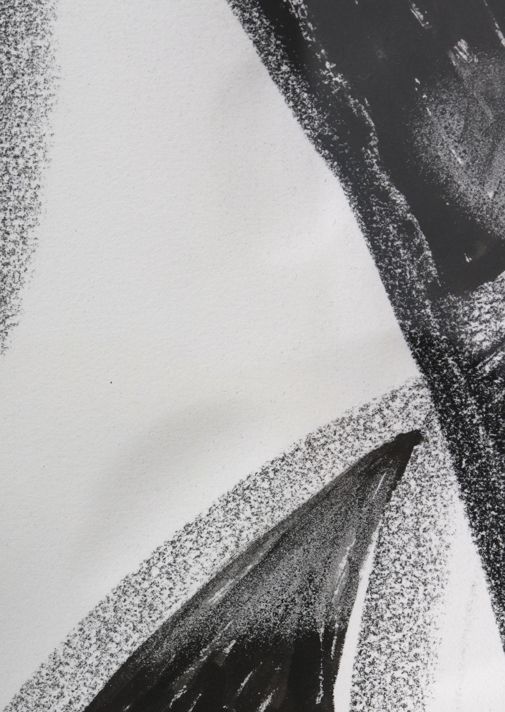 Angular Monochromatic Abstract <br>20th Century Ink & Charcoal <br><br>#B4644