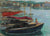European Harbor with Boats <br>1950-60s Oil <br><br>#B4712