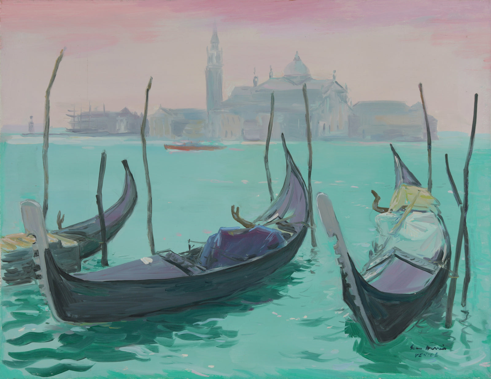 <i>Venice</i> <br>Mid Century Oil <br><br>#B4716
