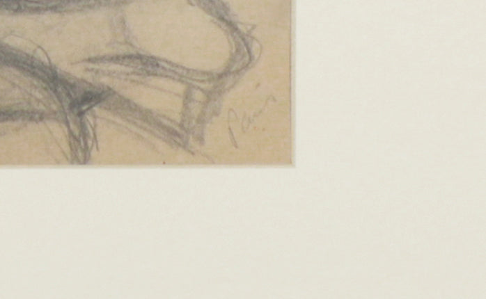 Fancy Parisian Figure with Hat <br>1951 Graphite <br><br>#B4798