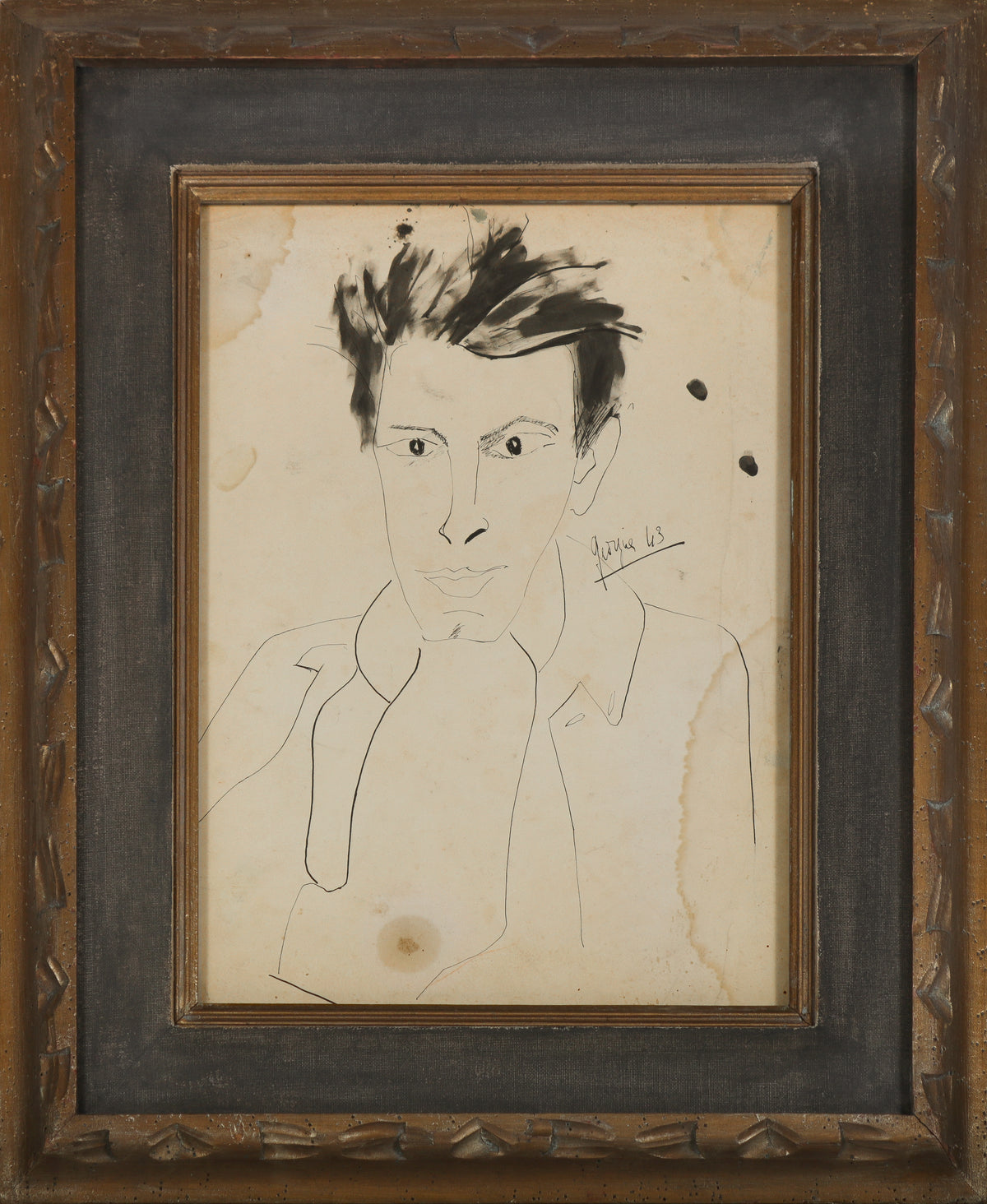 &lt;i&gt;Portrait of Michael Partix&lt;/i&gt; &lt;br&gt;1943 Ink &lt;br&gt;&lt;br&gt;#B4801