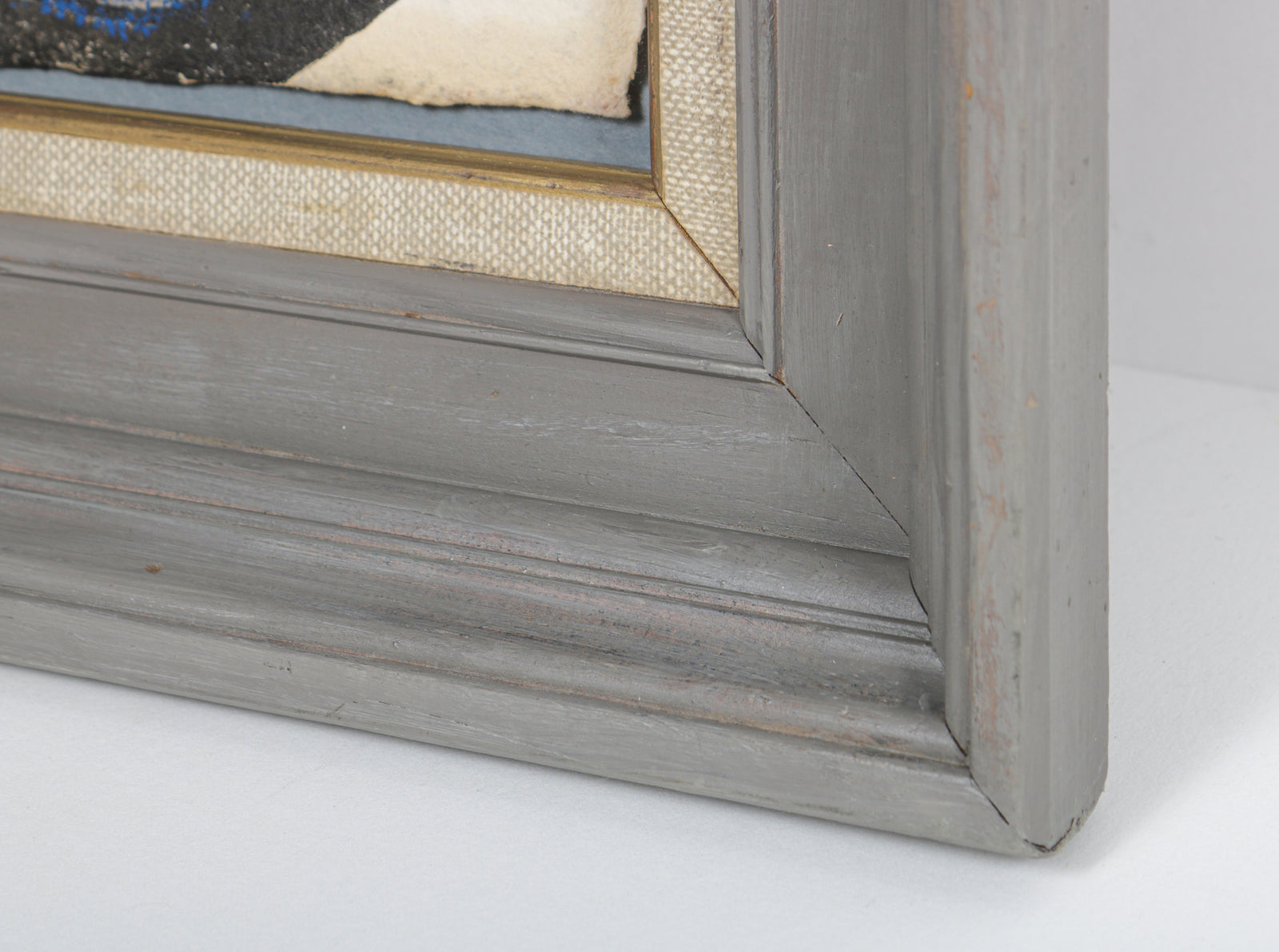 Blue & Black Geometric Abstract <br>1994 Charcoal & Pastel <br><br>#B4933