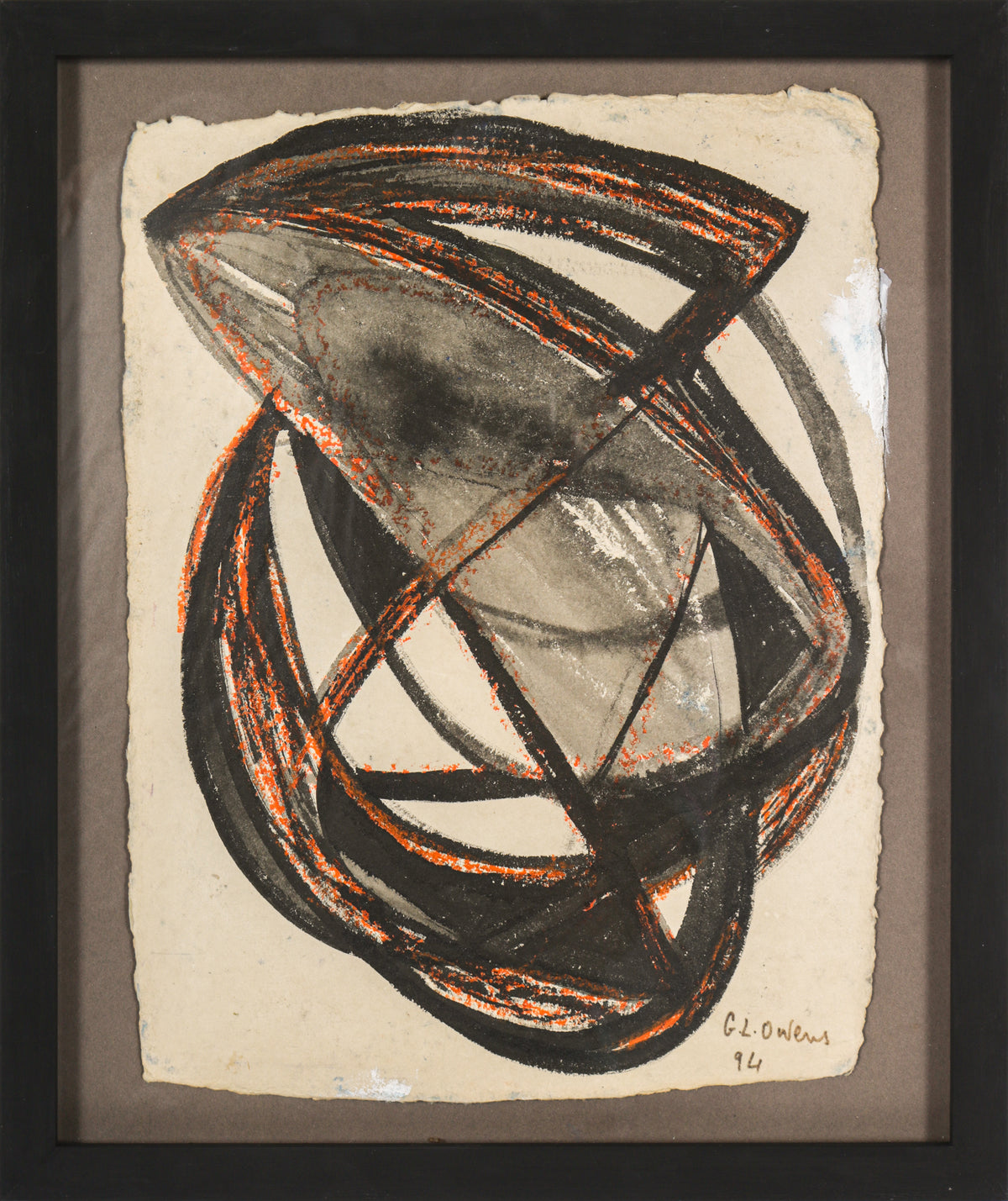 Abstract Geometric Forms &lt;br&gt;1994 Charcoal &amp; Pastel &lt;br&gt;&lt;br&gt;#B4935