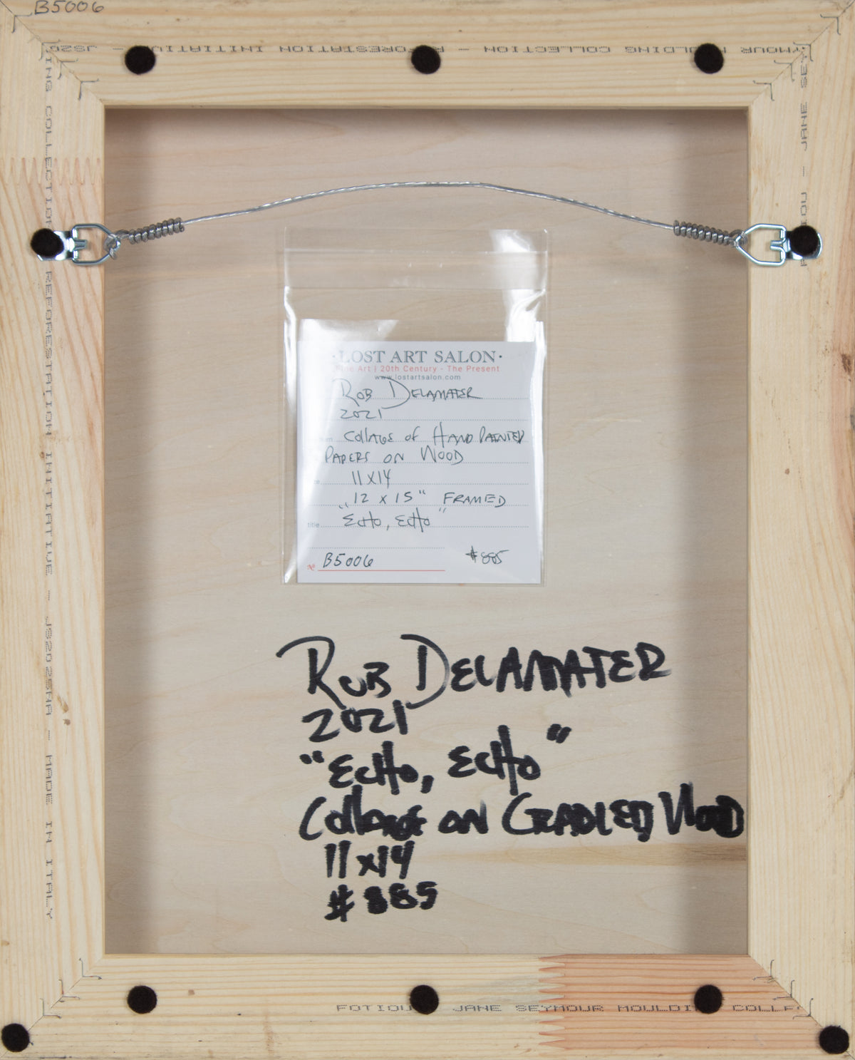 <i>Echo, Echo</i> <br>2021 Collage on Wood <br><br>#B5006