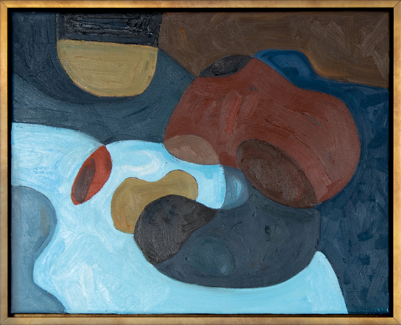 <i>Indigo and Ochre</i> <br>2021 Oil <br><br>#B5012