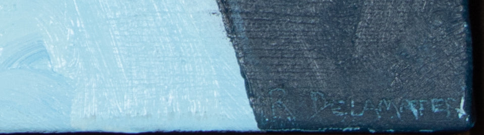 <i>Indigo and Ochre</i> <br>2021 Oil <br><br>#B5012