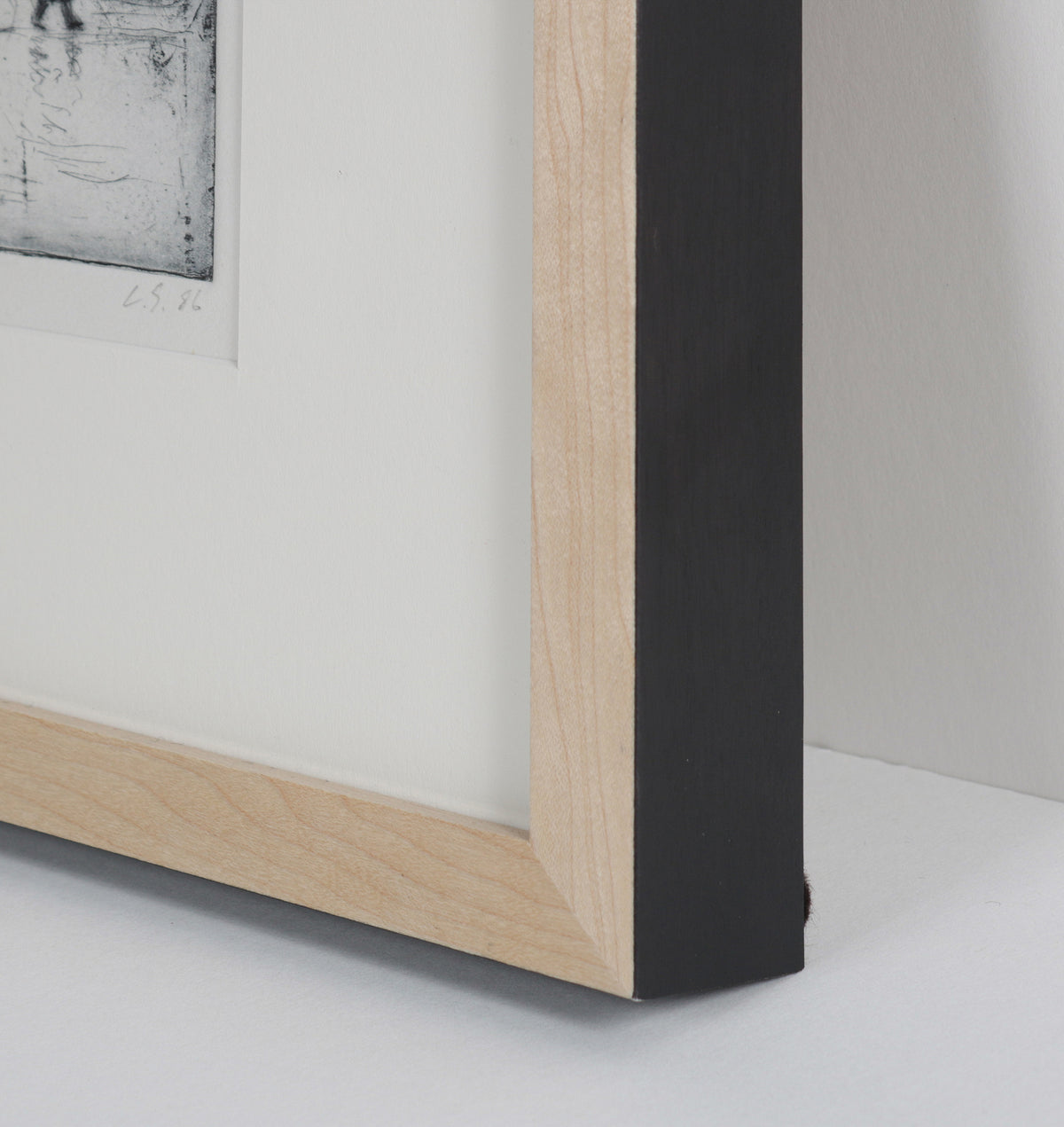 Monochrome Winter City Scene <br>1986 Etching <br><br>#B5168