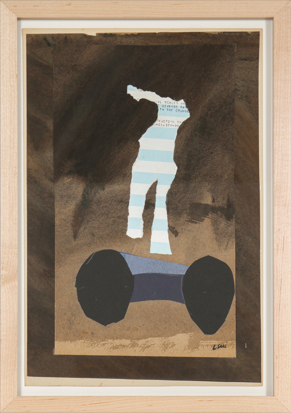 Abstracted Circus Figure &lt;br&gt;1974 Collage &lt;br&gt;&lt;br&gt;#B5180