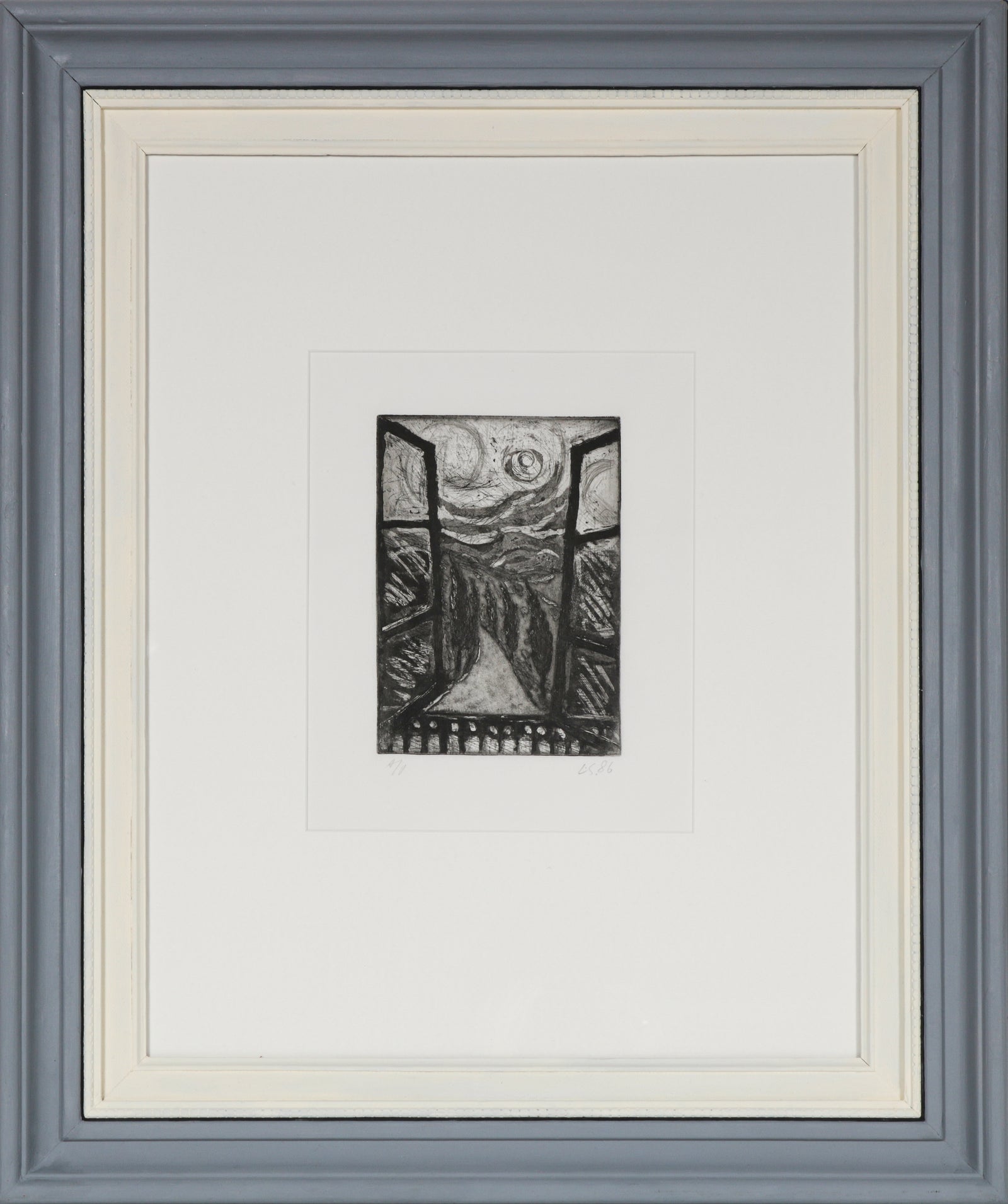 Landscape Through An Open Window <br>1986 Etching <br><br>#B5183