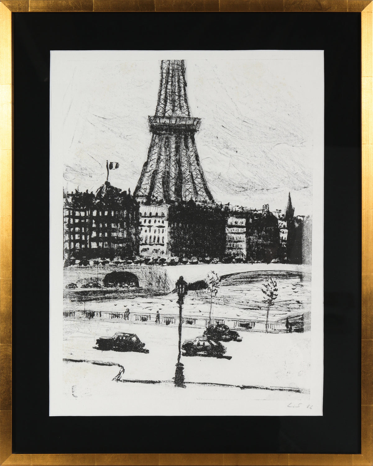 View of the Eiffel Tower &lt;br&gt;1986 Lithograph &lt;br&gt;&lt;br&gt;#B5193