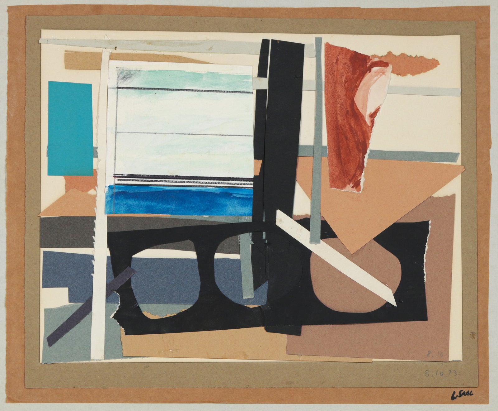 Organic Forms in Abstraction <br>1973 Collage <br><br>#B5212