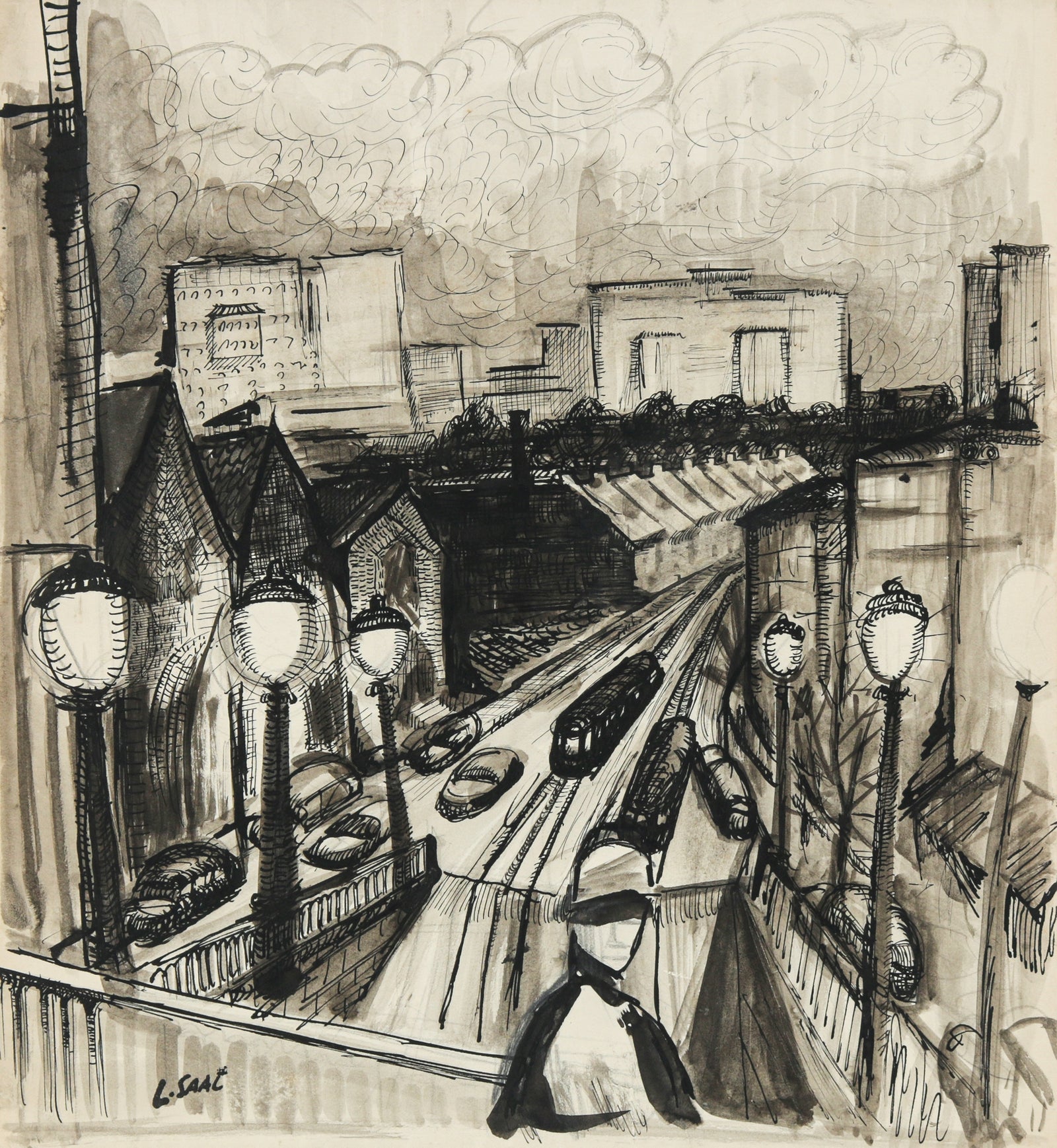 <i>After Gromaire</i> <br>1954 Ink <br><br>#B5223