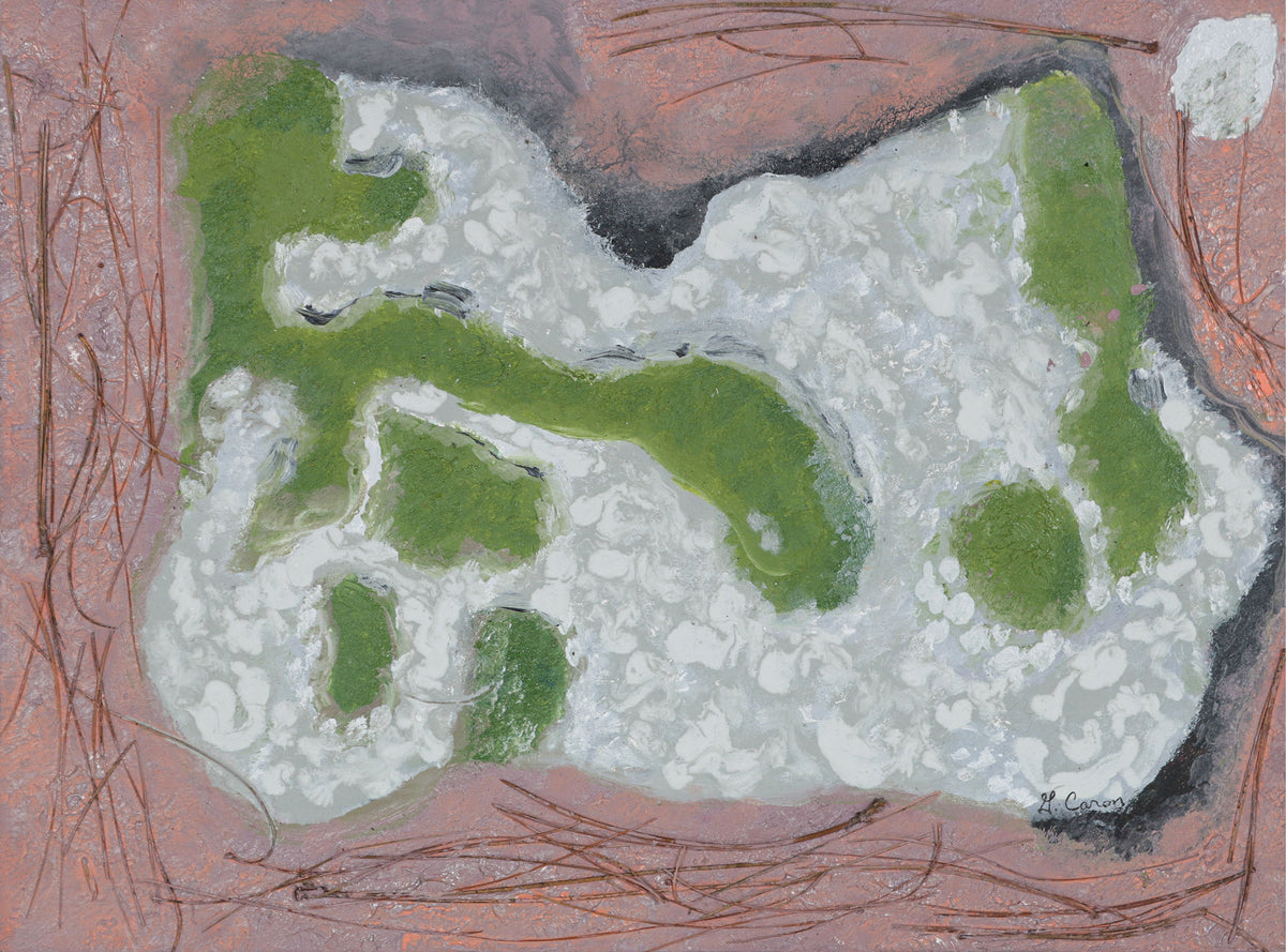 <i>Forest Floor</i> <br>2021 Oil & Pine Needles on Paper <br><br>#B5282