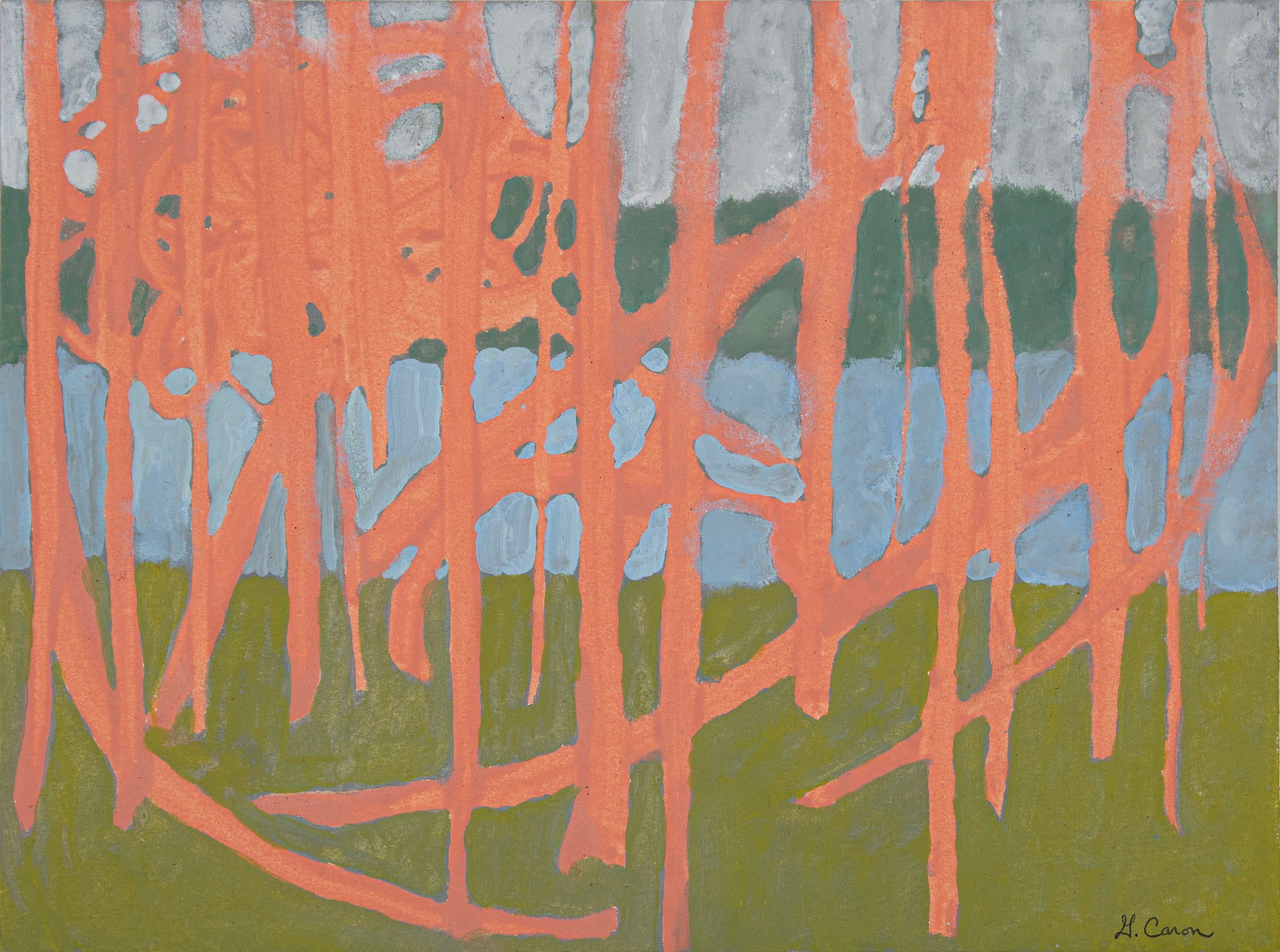 <i>Lake of the Woods</i> <br>2021 Oil on Paper <br><br>#B5298