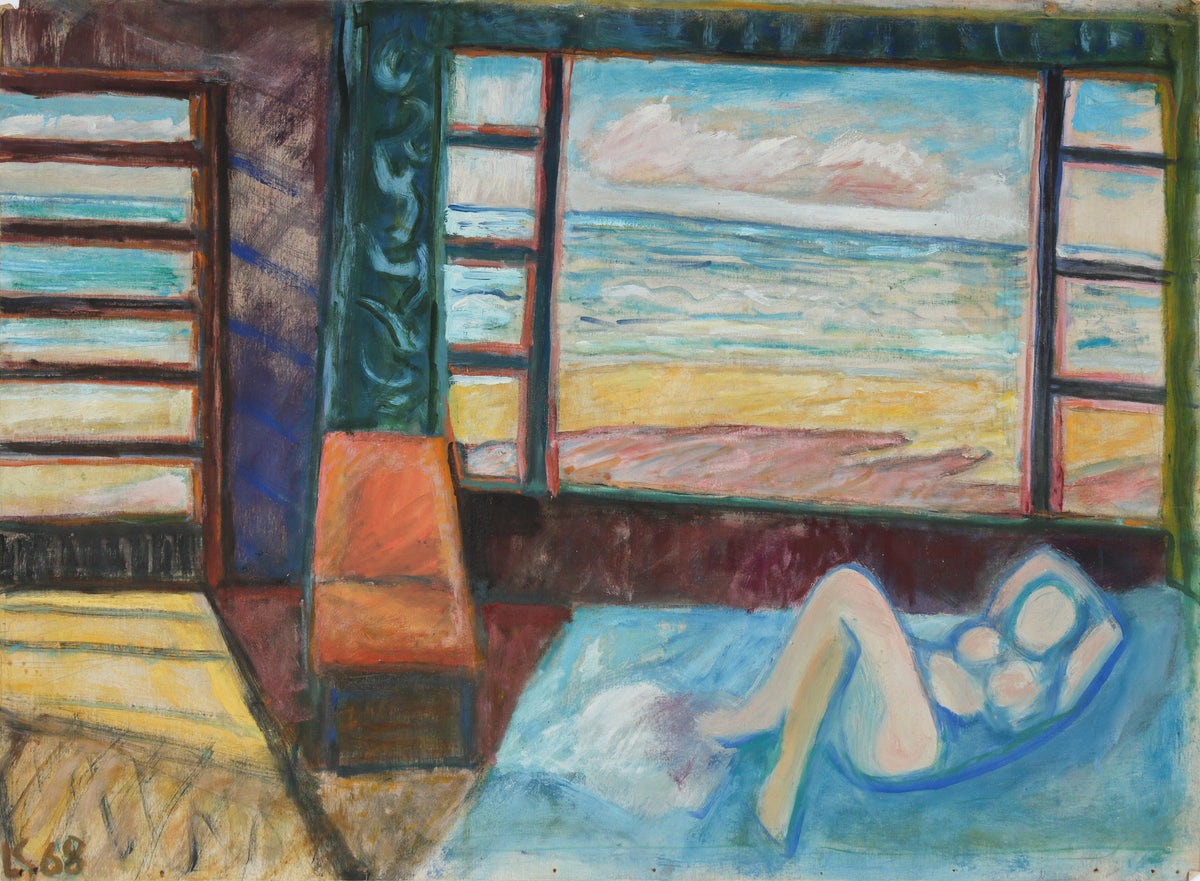 Reclining Figure by the Window <br>1968 Oil <br><br>#B5381