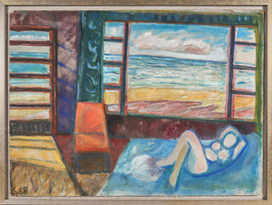 Reclining Figure by the Window <br>1968 Oil <br><br>#B5381
