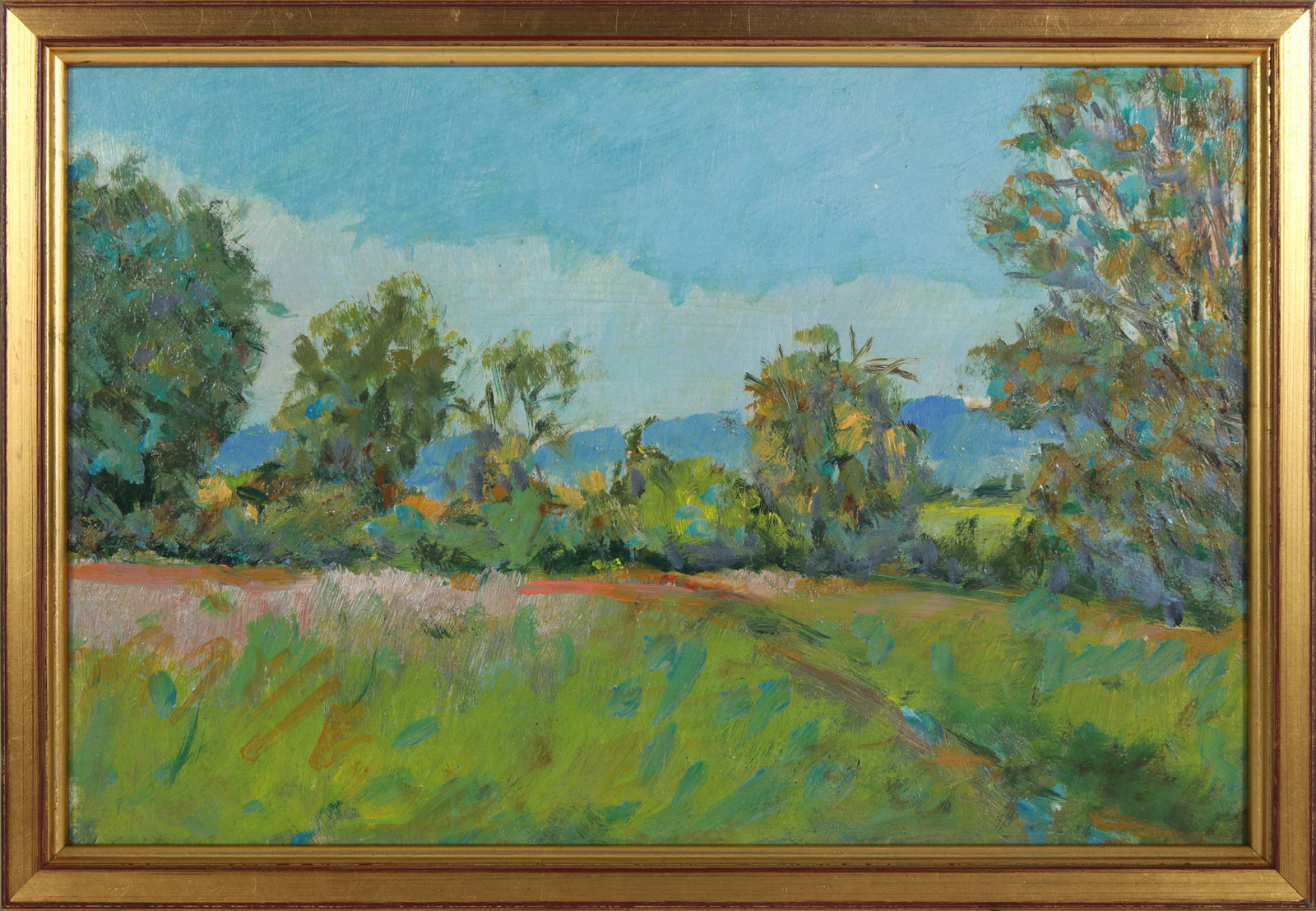 Serene Maryland Meadow Scene<br>1969 Oil <br><br>#B5508